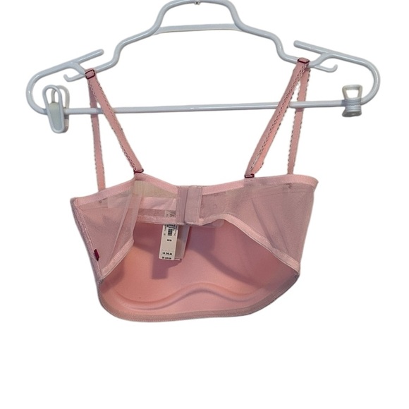 Victoria’s Secret Lined Bandeau Lace Adjustable Bralette Size M Petal Pink NWT - Picture 2 of 7